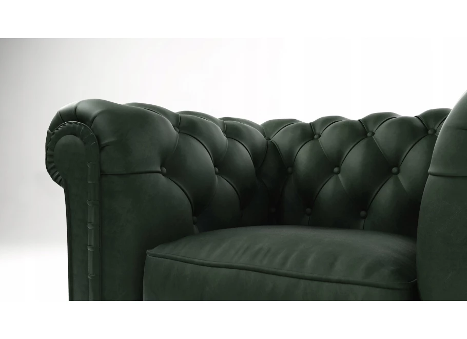 Chesterfield fotel pikowany SOLARIS