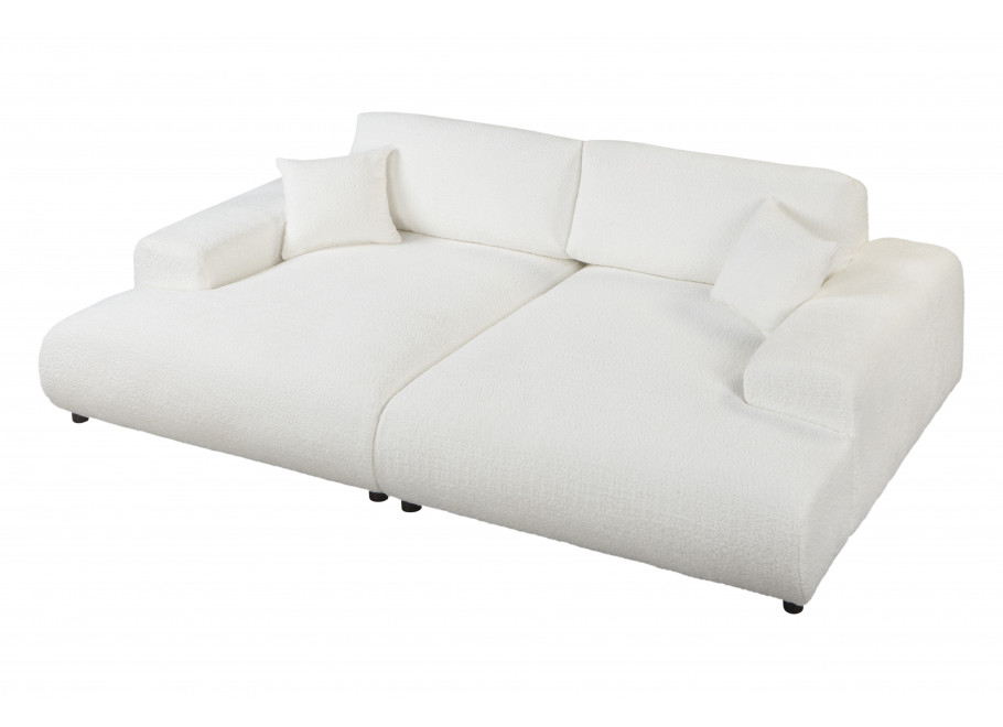 Nowoczesna biała sofa czteroosobowa – komfort i głębokie siedzisko – Mossi 3