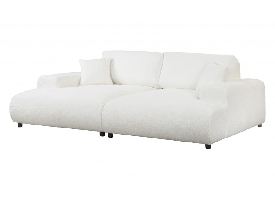 Nowoczesna biała sofa czteroosobowa – komfort i głębokie siedzisko – Mossi 2