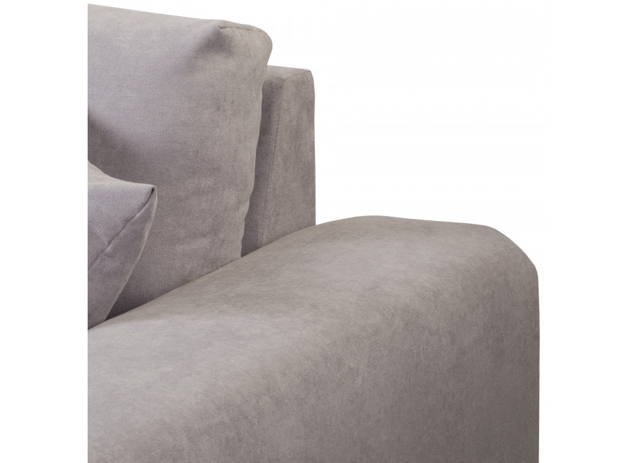 Szara sofa czteroosobowa nowoczesna z głębokim siedziskiem i poduszkami – Mossi 13