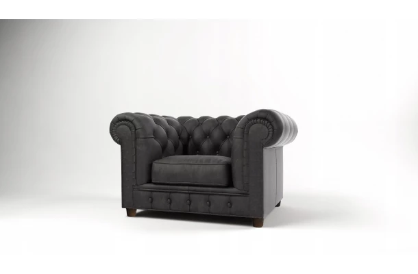 Chesterfield fotel pikowany SOLARIS - meble