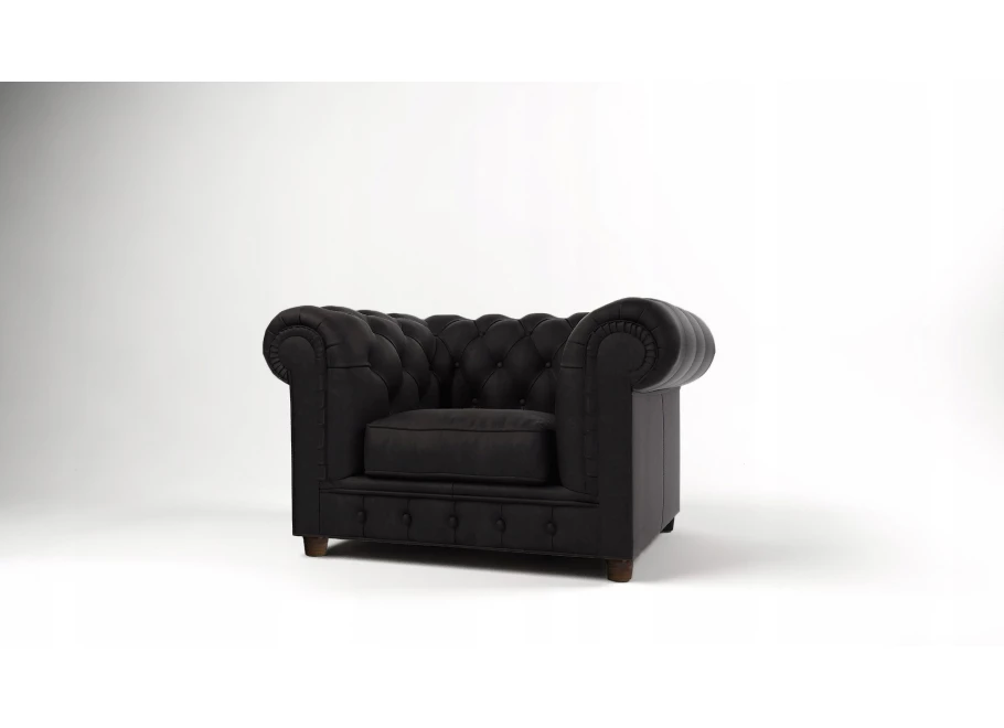 Chesterfield fotel pikowany SOLARIS