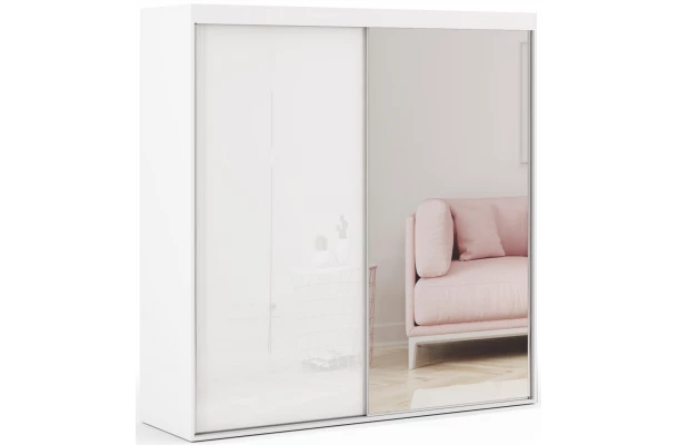 Szafa przesuwna dwudrzwiowa z lacobelem i lustrem na wymiar ALKES - design i funkcjonalnosc w parze