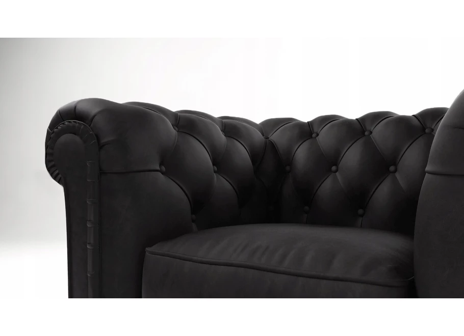 Chesterfield fotel pikowany SOLARIS