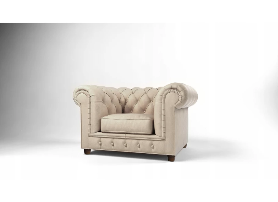 Chesterfield fotel pikowany SOLARIS