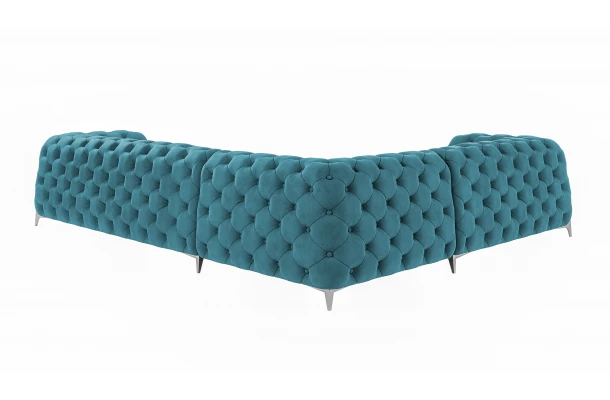 Narożnik sześcioosobowy pikowany KALIFORNIA 2+E+3 tk. venus velvet 2912 - design i funkcjonalnosc w parze