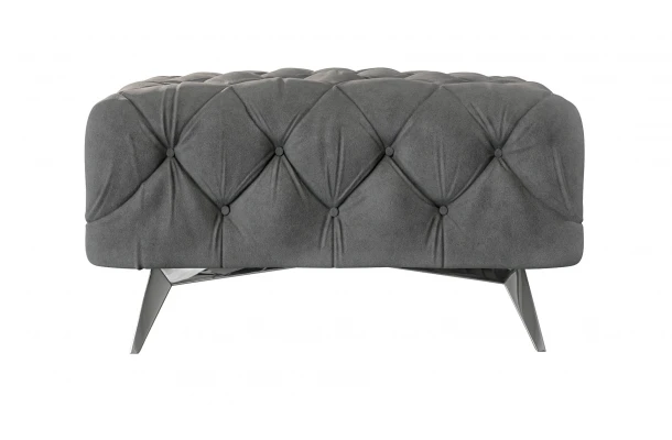 Puf pikowany TEO Chesterfield tk. French Velvet 666 - design i funkcjonalnosc w parze