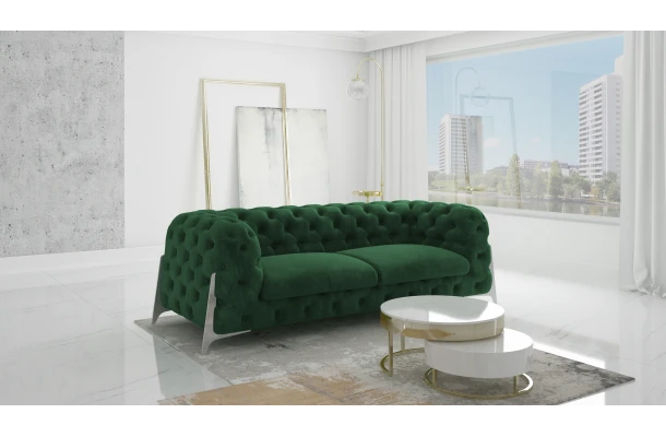 Sofa trzyosobowa pikowana KALIFORNIA 3 tk. Magic Velvet 2225 - design i funkcjonalnosc w parze