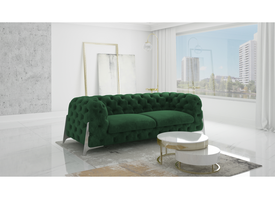 Sofa trzyosobowa pikowana KALIFORNIA 3 tk. Magic Velvet 2225 2