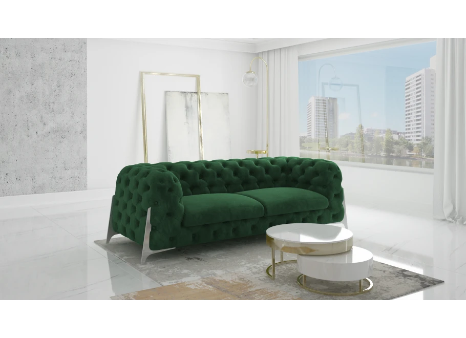 Sofa trzyosobowa pikowana KALIFORNIA 3 tk. Magic Velvet 2225