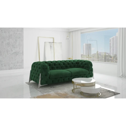 Sofa trzyosobowa pikowana KALIFORNIA 3 tk. Magic Velvet 2225