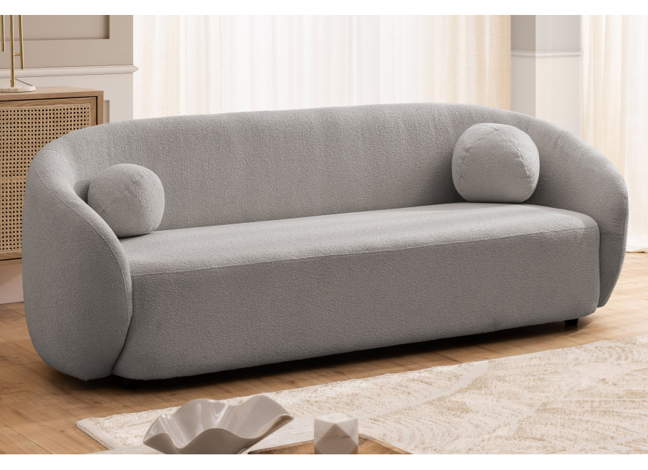 Wygodna sofa Cloudi szara – nowoczesna forma z dekoracyjnymi poduszkami 4