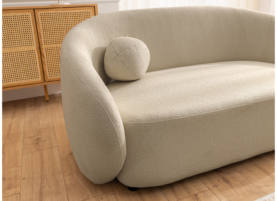 Nowoczesna beżowa sofa Cloudi – z poduszkami, idealna do salonu 5