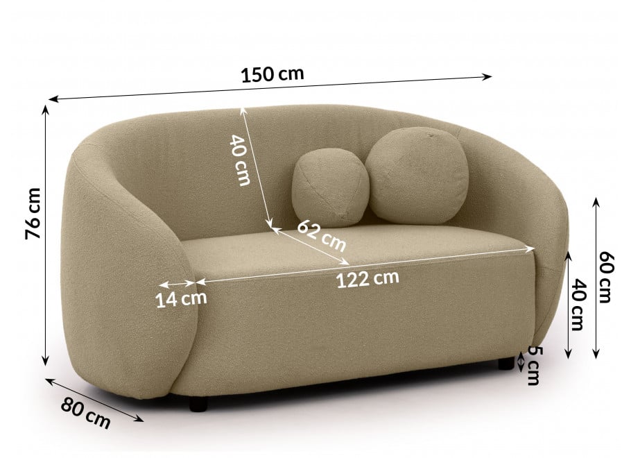 Nowoczesna beżowa sofa Cloudi – z poduszkami, idealna do salonu 12