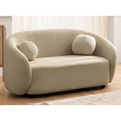 Nowoczesna beżowa sofa Cloudi – z poduszkami, idealna do salonu