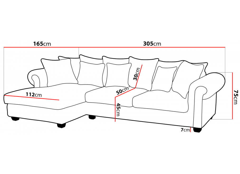 Pikowany narożnik LUZERN – czteroosobowy, brązowa ekoskóra, wygodny do salonu 6