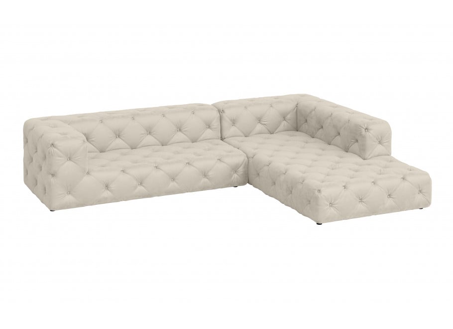 BENTLEY narożnik glamour – beżowy, komfortowy mebel do dużego salonu 3