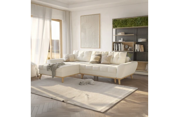 Narożnik czteroosobowy z funkcją spania nowoczesny GAMBO - design i funkcjonalnosc w parze