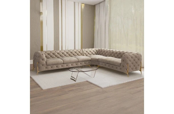 Narożnik sześcioosobowy pikowany glamour Chesterfield TEO HIGH 3+E+2 - design i funkcjonalnosc w parze Narożnik sześcioosobowy pikowany glamour Chesterfield TEO HIGH 3+E+2 - design i funkcjonalnosc w parze