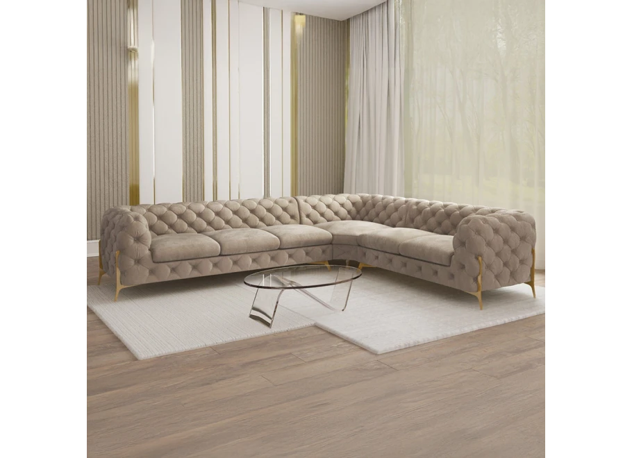 Narożnik sześcioosobowy pikowany glamour Chesterfield TEO HIGH 3+E+2 Narożnik sześcioosobowy pikowany glamour Chesterfield TEO HIGH 3+E+2