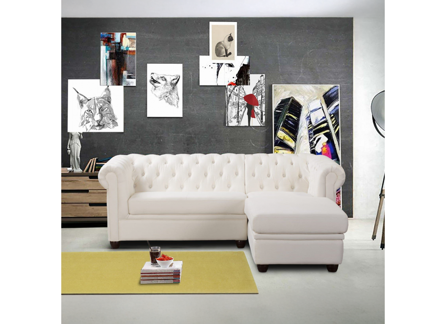 Narożnik czteroosobowy pikowany Chesterfield SYDNEY OT 2