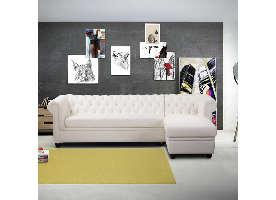 Narożnik pięcioosobowy pikowany Chesterfield SYDNEY OT 2