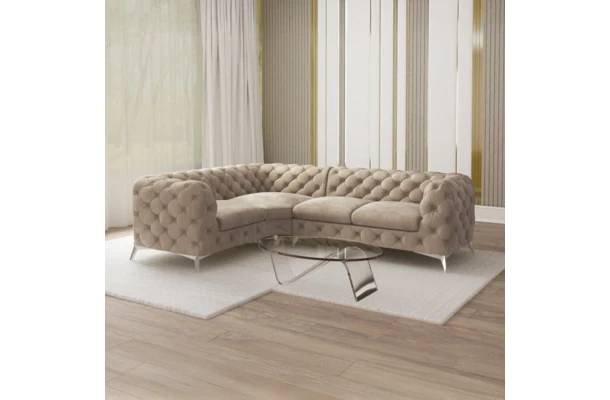Narożnik czteroosobowy luksusowy pikowany Chesterfield TEO 1+E+2 - design i funkcjonalnosc w parze Narożnik czteroosobowy luksusowy pikowany Chesterfield TEO 1+E+2 - design i funkcjonalnosc w parze