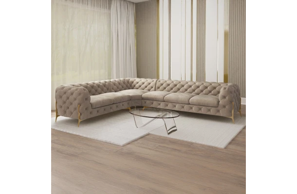 Narożnik sześcioosobowy pikowany glamour Chesterfield TEO HIGH 2+E+3 - design i funkcjonalnosc w parze Narożnik sześcioosobowy pikowany glamour Chesterfield TEO HIGH 2+E+3 - design i funkcjonalnosc w parze
