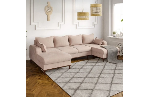 Narożnik sześcioosobowy z funkcją spania nowoczesny Sofi - design i funkcjonalnosc w parze