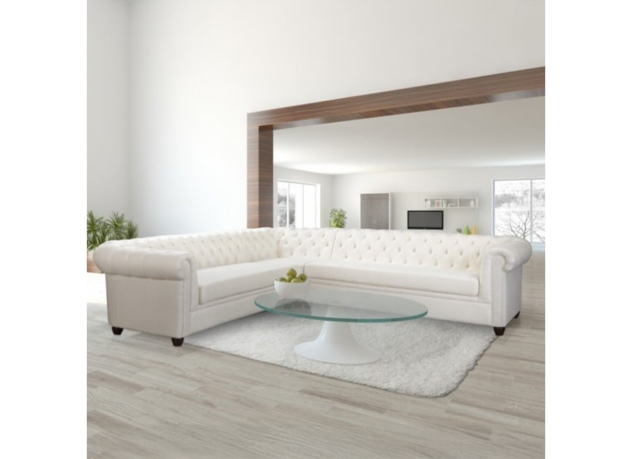 Narożnik siedmioosobowy pikowany Chesterfield SYDNEY 3+E+3 2