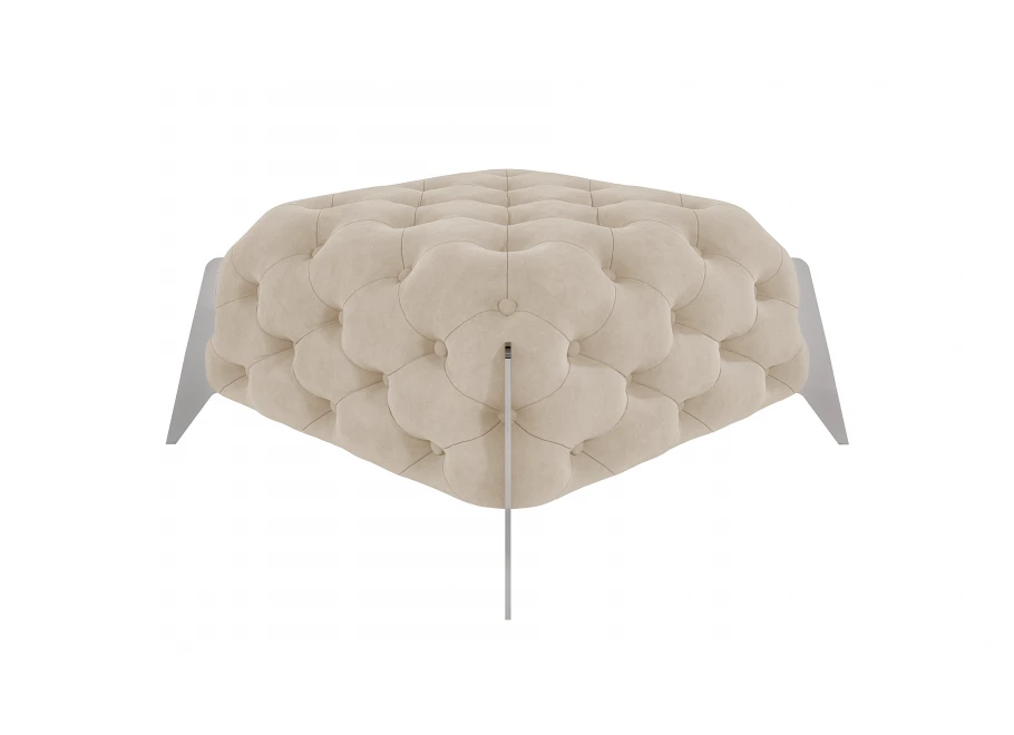 Puf pikowany 80x80 KALIFORNIA tk. Magic Velvet 2250