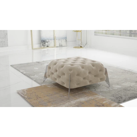 Puf pikowany 80x80 KALIFORNIA tk. Magic Velvet 2250