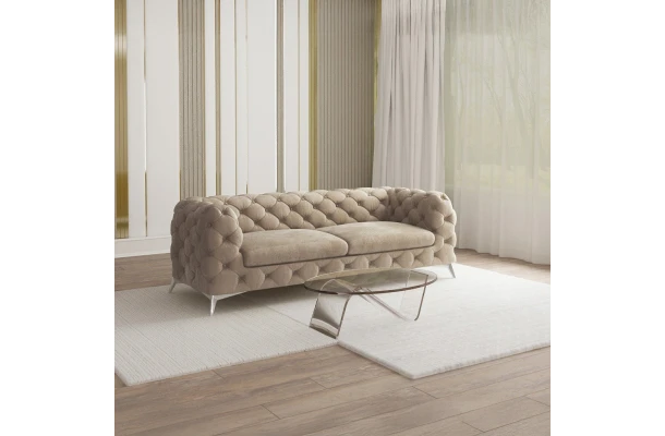 Sofa dwuosobowa pikowana glamour Chesterfield TEO 2 - design i funkcjonalnosc w parze