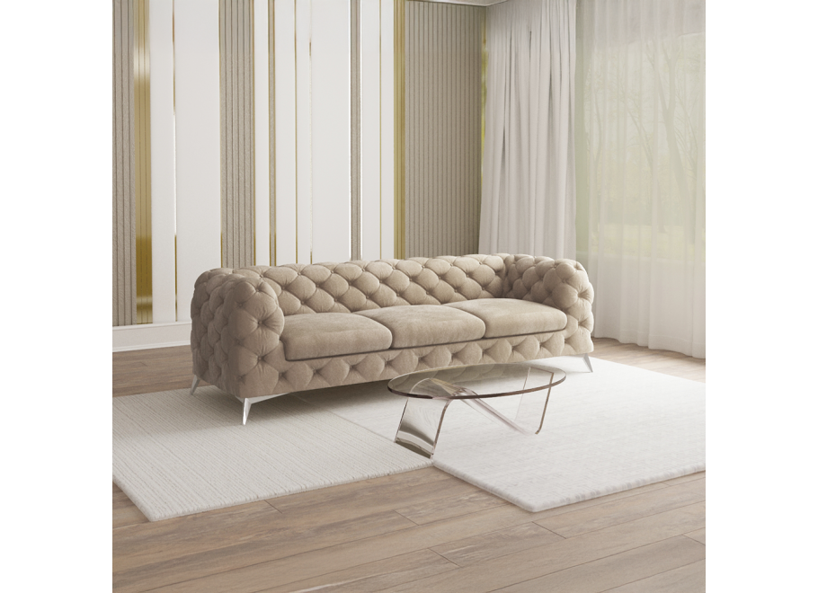 Sofa trzyosobowa pikowana glamour Chesterfield TEO 3 2