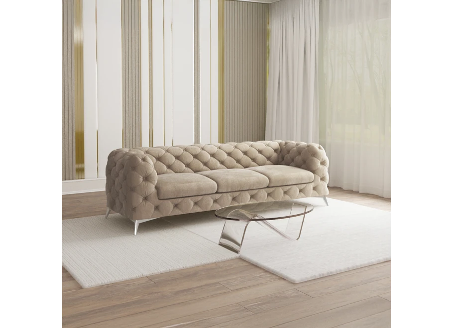 Sofa trzyosobowa pikowana glamour Chesterfield TEO 3