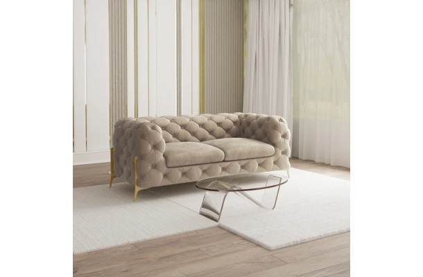 Sofa dwuosobowa pikowana glamour Chesterfield TEO HIGH 2 - design i funkcjonalnosc w parze Sofa dwuosobowa pikowana glamour Chesterfield TEO HIGH 2 - design i funkcjonalnosc w parze