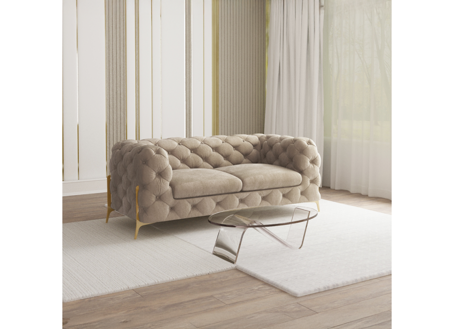 Sofa dwuosobowa pikowana glamour Chesterfield TEO HIGH 2 2