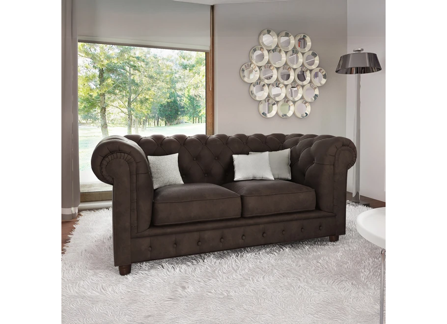 Sofa dwuosobowa pikowana Chesterfield SOLARIS 2 Sofa dwuosobowa pikowana Chesterfield SOLARIS 2