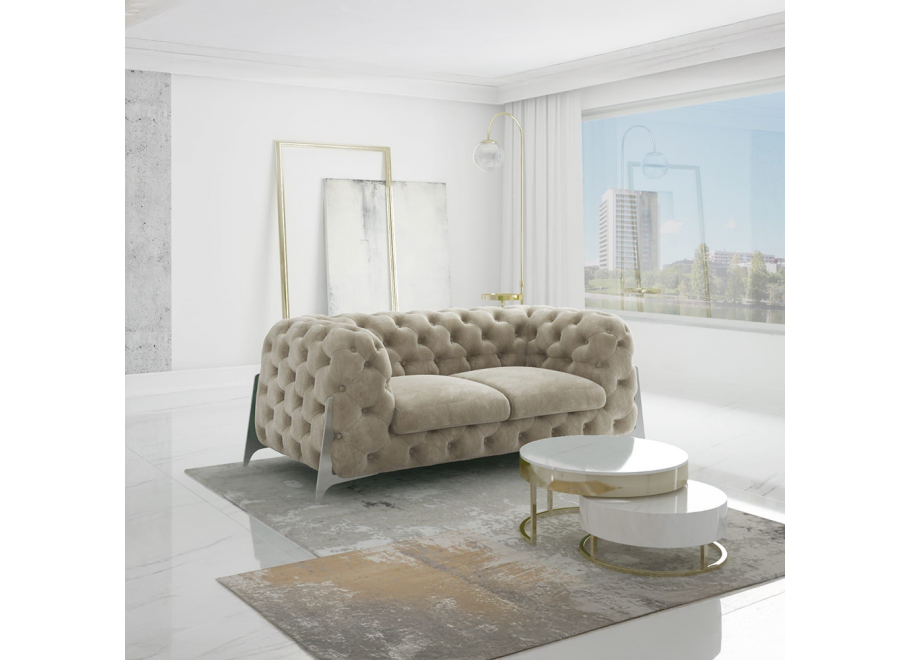 Sofa dwuosobowa pikowana glamour Chesterfield KALIFORNIA 2 2
