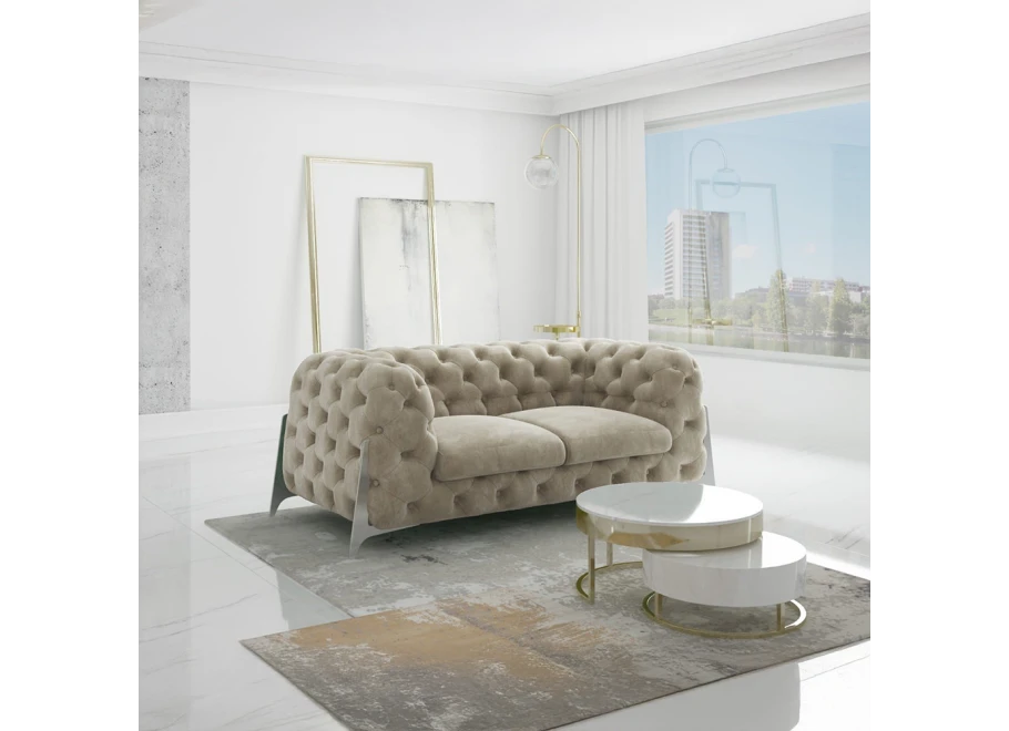 Sofa dwuosobowa pikowana glamour Chesterfield KALIFORNIA 2