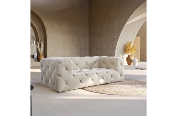 Sofa dwuosobowa pikowana premium Chesterfield BENTLEY - design i funkcjonalnosc w parze