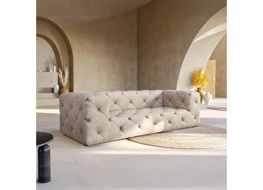 Sofa trzyosobowa pikowana premium Chesterfield BENTLEY