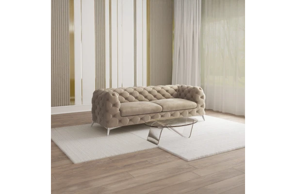 Sofa trzyosobowa  pikowana glamour Chesterfield TEO 2,5 - design i funkcjonalnosc w parze