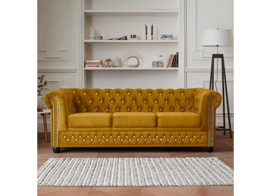 Sofa trzyosobowa pikowana Chesterfield FELIX BLINK 3 2