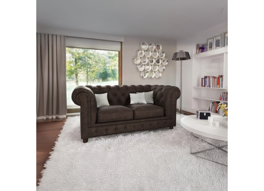 Sofa dwuosobowa z funkcją spania pikowana Chesterfield SOLARIS 2 2