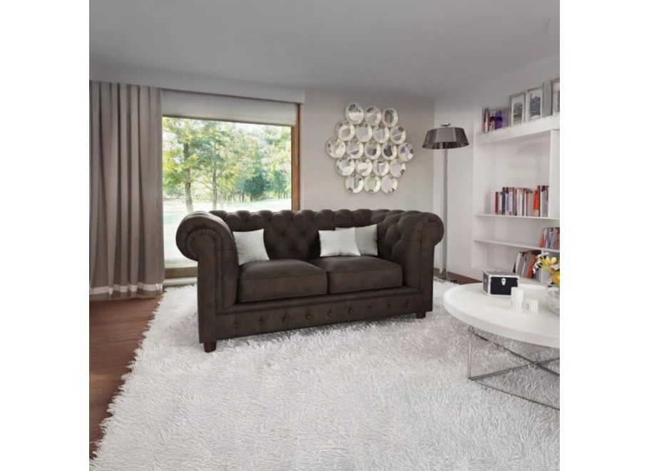 Sofa dwuosobowa z funkcją spania pikowana Chesterfield SOLARIS 2 Sofa dwuosobowa z funkcją spania pikowana Chesterfield SOLARIS 2