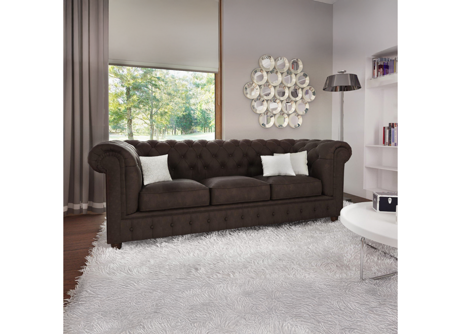 Sofa trzyosobowa pikowana Chesterfield SOLARIS 3 2