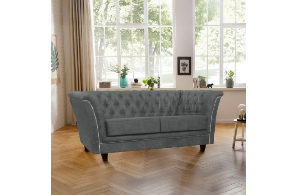 Sofa dwuosobowa pikowana Chesterfield HASSO - design i funkcjonalnosc w parze