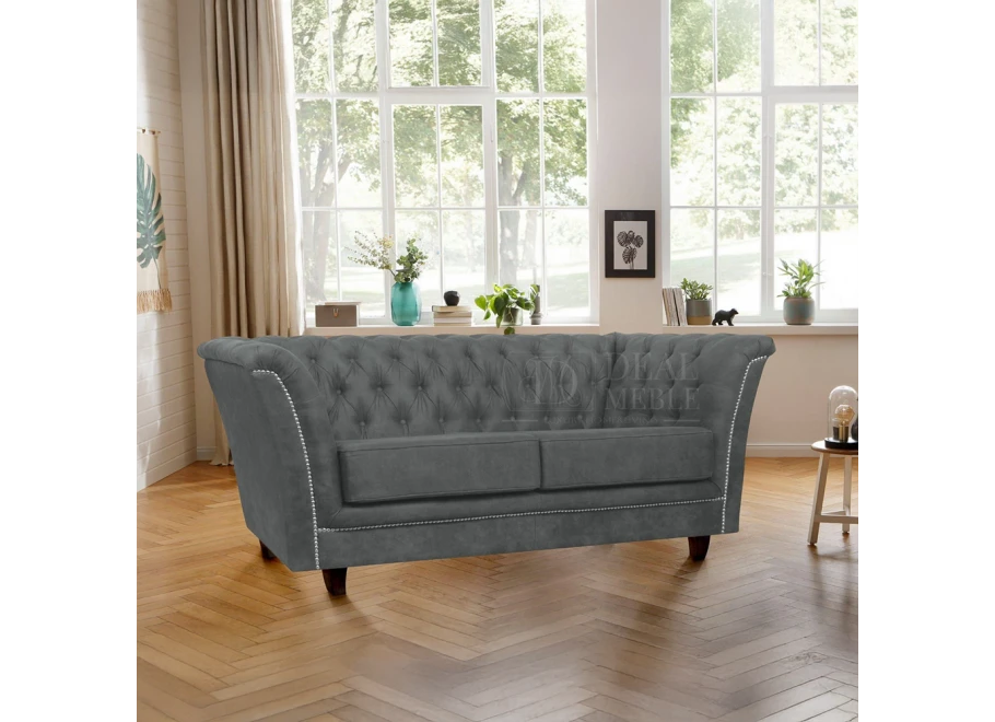 Sofa dwuosobowa pikowana Chesterfield HASSO