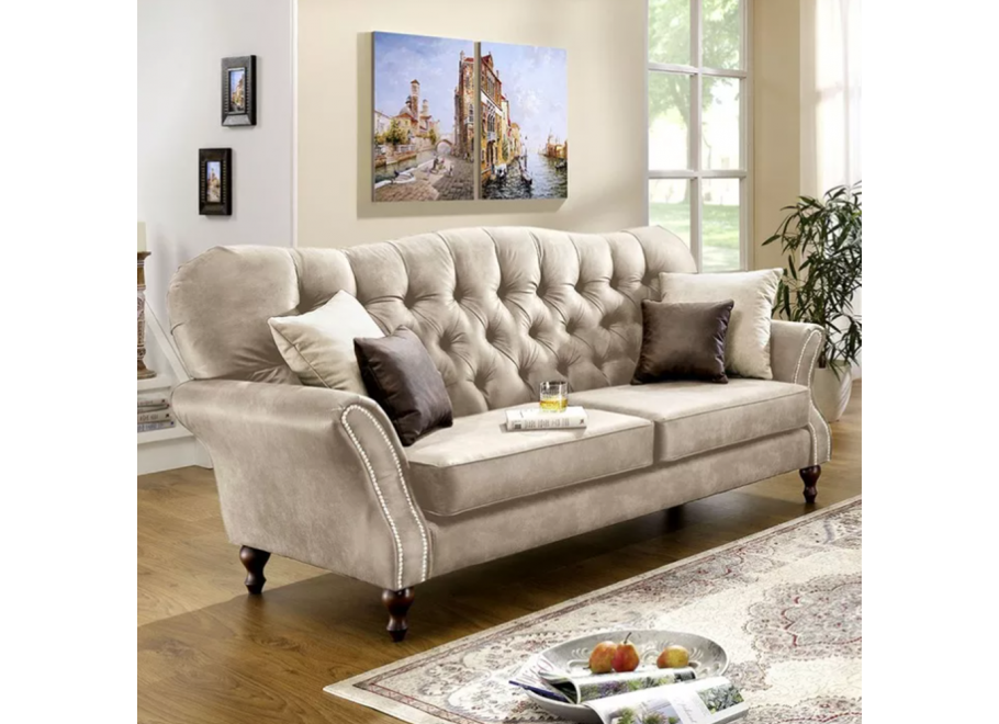 Sofa dwuosobowa pikowana glamour Chesterfield BOGOTA 2